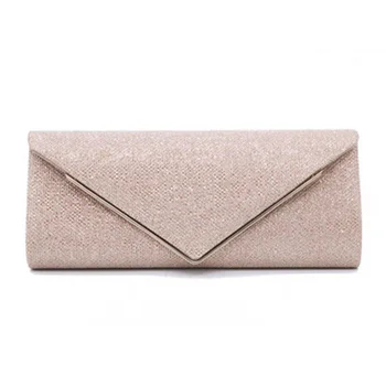 

Women Flap Dazzling Clutches Bag Evening Bag Solid Color Purse with Detachable Chain Best Sale-WT