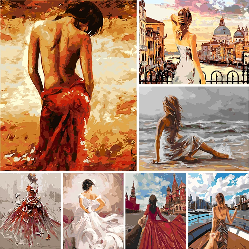 

Painting By Numbers Girl Oil Painting Portrait Pictures By Number Paint By Numbers For Adults Home Decor