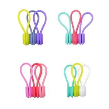 

3pcs Multifunction Magnet Silicone Earphone Cord Winder Cable Holder Organizer Clips For Headphone Wire Wholesale
