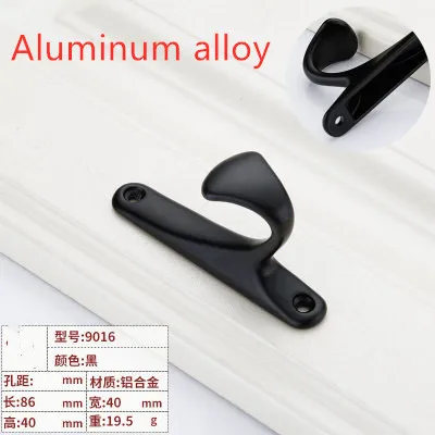 10 Aluminum alloy Вешалки для одежды в спальне из цинкового сплава, декоративный крючок для ключей, шарф, сумочка, крючок для склада, вешалка для ванной комнаты - Цвет: 10 Aluminum alloy