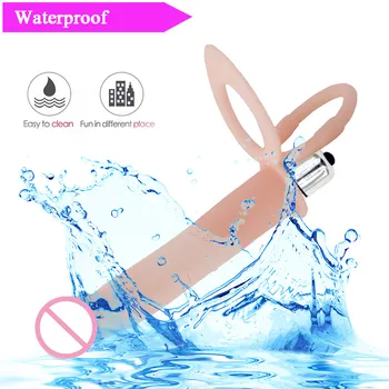 10 Frequency Double Penetration Vibrator Strap On Penis Vagina Dildo Vibrating Male Penis Anal Plug Adult Sex Toys for Couples 5