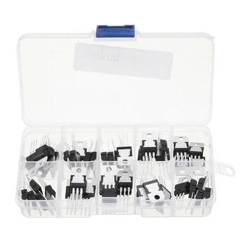 

Lm317T L7805 L7806 L7808 L7809 L7810 L7812 L7815 L7818 L7824 Transistor Assortment Kit 10Value 50Pcs, Voltage Regulator Box