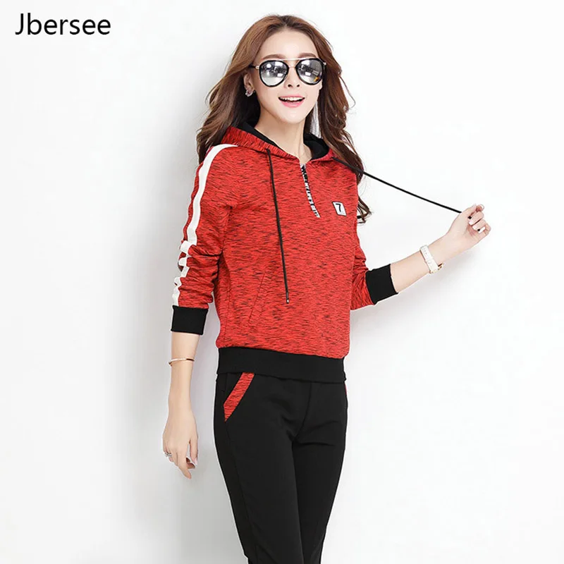 

Casual Tracksuit Women 2 Piece Set Long Sleeve Hoodies Jacket Pants Sets Sportwear Tracksuits Club Outfits Clothes Jogging femme
