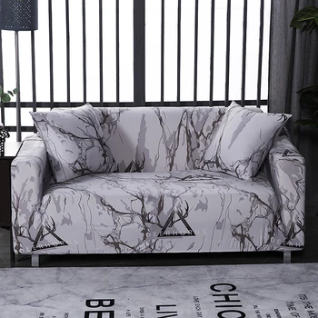 

Marble sofa cover spandex for living room elastic material double-seat sofa loveseat chair slipcovers couch covers