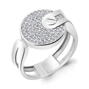 

Ring AQUAMARINE with artificial vstavkmi, Silver 925