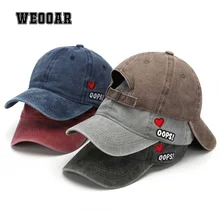 

WEOOAR Vintage Distressed Hip Hop Caps for Men Women Trucker Hat 2022 Spring Summer Cap Korean Style Wash Cotton Sun Bone MZ285