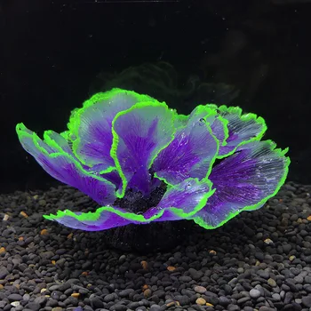 

Decorative Simulated Aquatic Weed Aquarium Accessories Fish Tank Decorations Tools Ornaments Plant Silicon Luminous Coral