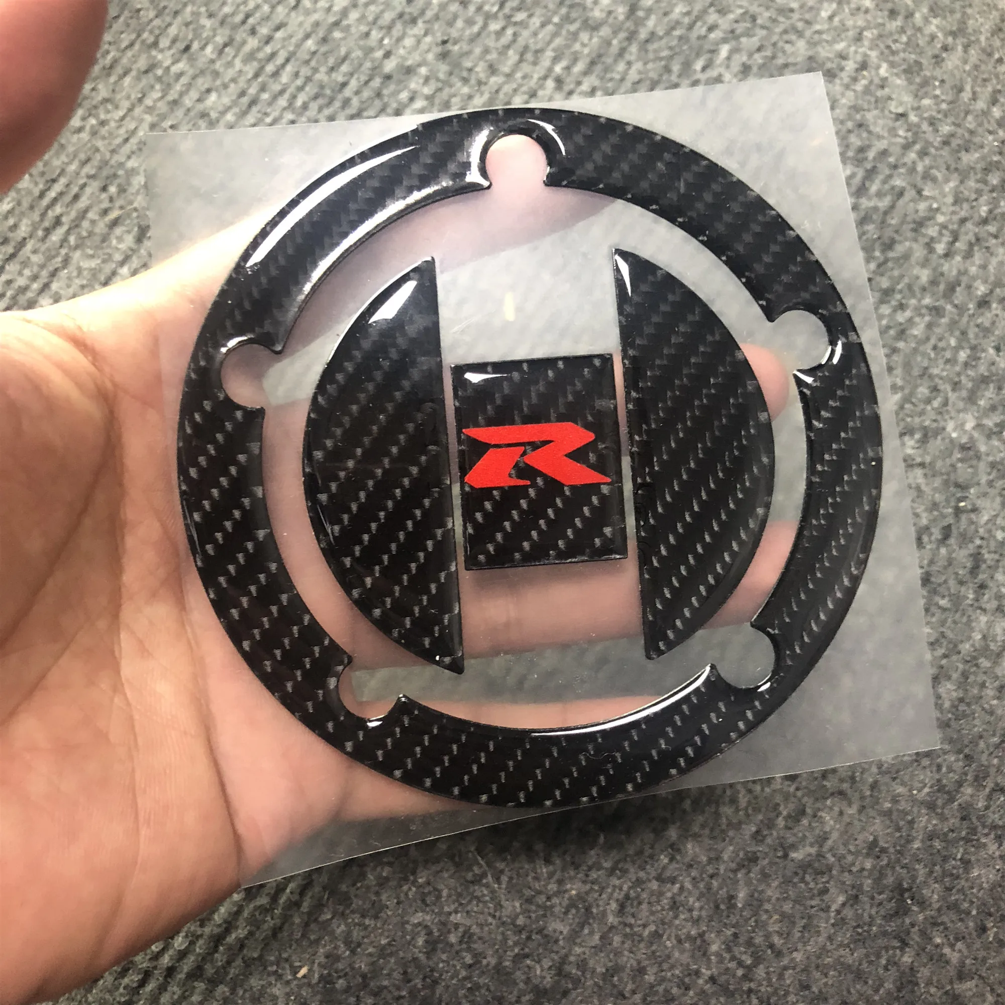 GSX-R для мотоцикла, крышка для бака, накладка на передний конец, верхний зажим, углеродная наклейка, Набор наклеек для Suzuki GSXR750 600 K6 K8 2006-2010 - Цвет: Oil Cover