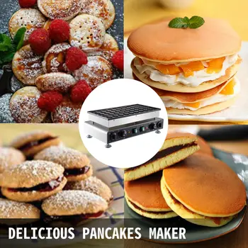 VEVOR Electric Waffle Maker Nonstick Pancake Machine 50PCS Poffertje Mini Dutch Pancake Baking Pan Commercial Kitchen Appliance 2