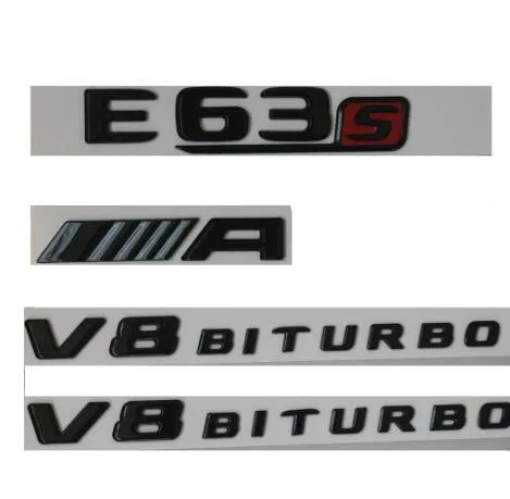 2019 Gloss Black Letters E63s for AMG V8 BITURBO Badges Emblems Mercedes W213 | Автомобили и мотоциклы