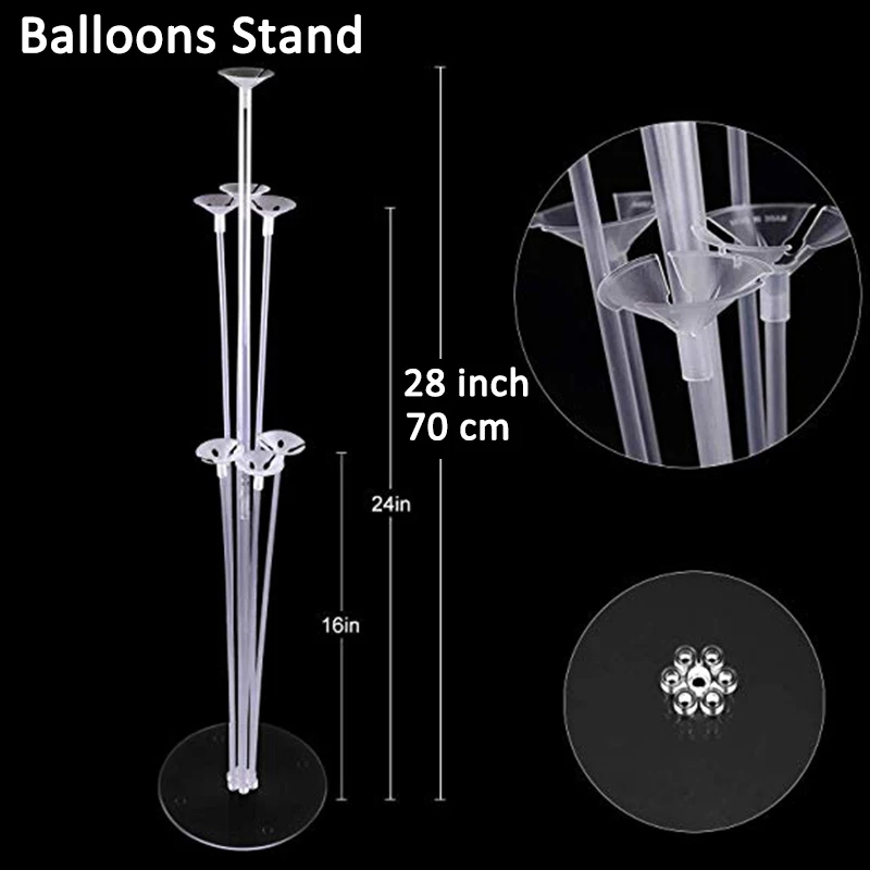 stand holder 20 шт. 12 дюймов латексные металлические шары смешанные с днем рождения украшения для детей и взрослых свадебные принадлежности гелиевый газ для балона - Цвет: stand holder