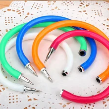 50 шт./лот шариковая ручка милый мягкий пластиковый жесткий браслет шариковые ручки школьные офисные подарки новые канцелярские принадлежности