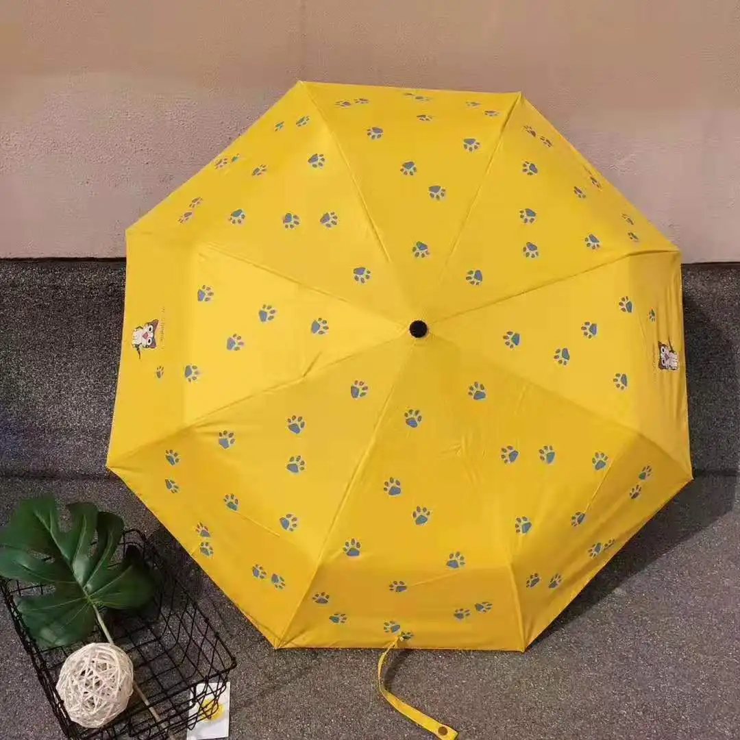 Hipster Vinyl Sun-resistant UV-Protection Parasol Fully Automatic Folding Parasol Women's Outdoor All-Weather Umbrella Wholesale