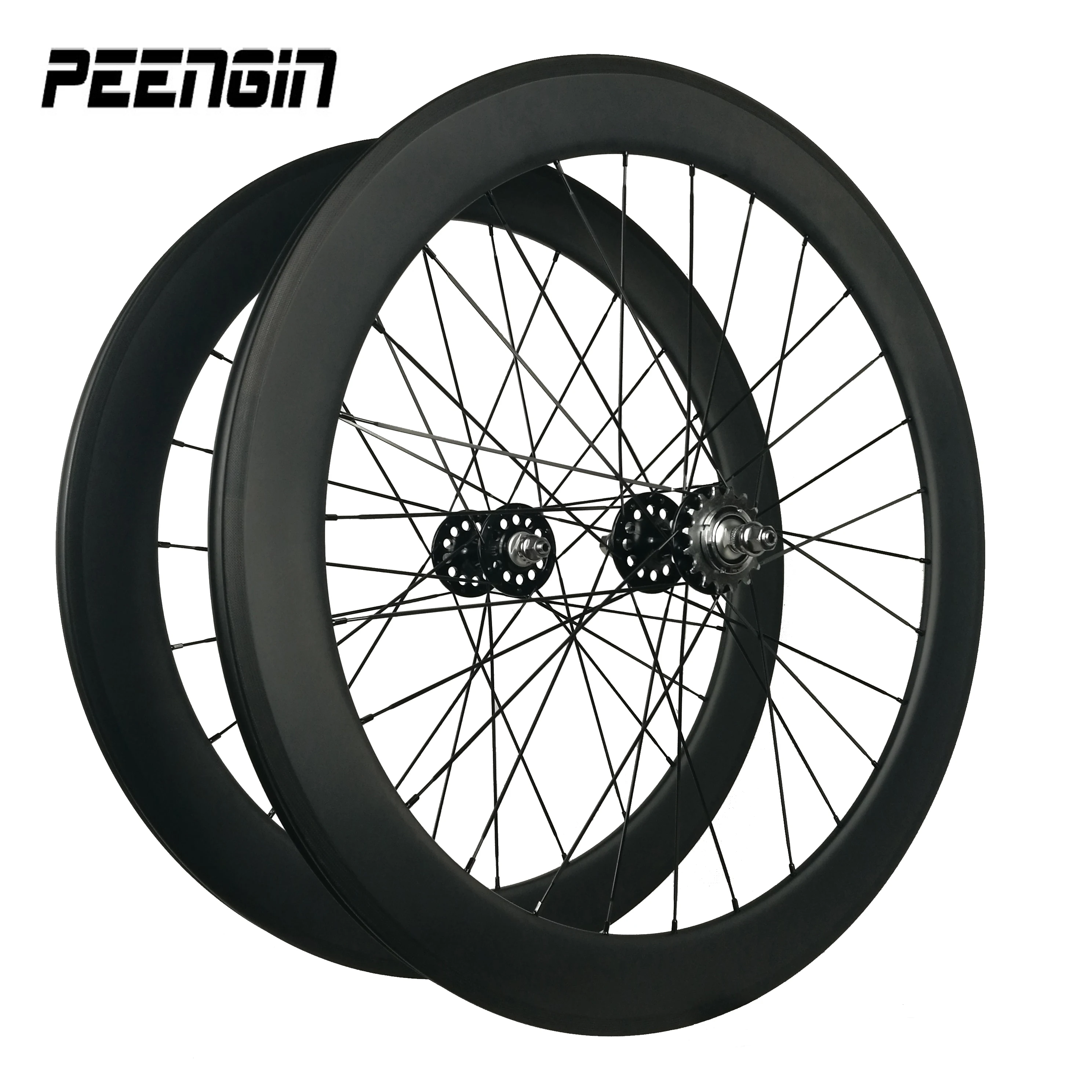 single speed wheelset carbon mixed clincher track bike wheels 50mm front 60mm rear 25mm width fixed gear huge discounts for sale | Спорт и