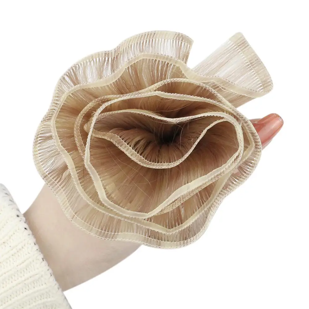Flat Silk Weft Extensions 100% Virgin Human Hair 10A Grade Double Drawn Sew In Weft Flat Track Weaves Natural Straight Moresoo human hair extensions