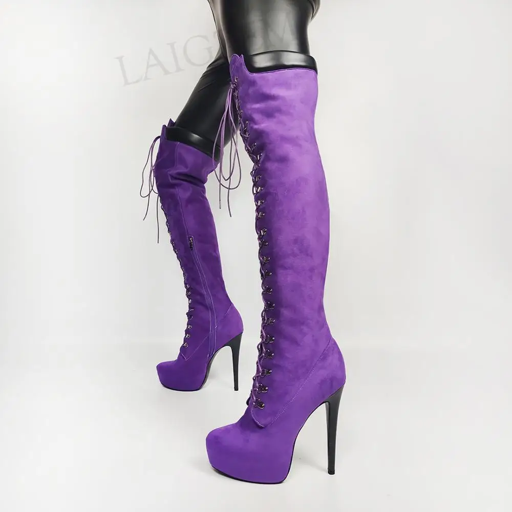 wide calf platform boots