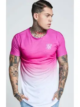 

SikSilk Fade Pink&White Tee Men's T-Shirt