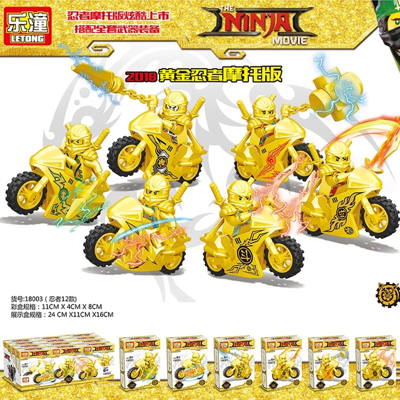 

Phantom ninja man gold motorcycle Building block Toys Compatible with Legoinglys Assembl DIY Educating Children Christmas Gifts