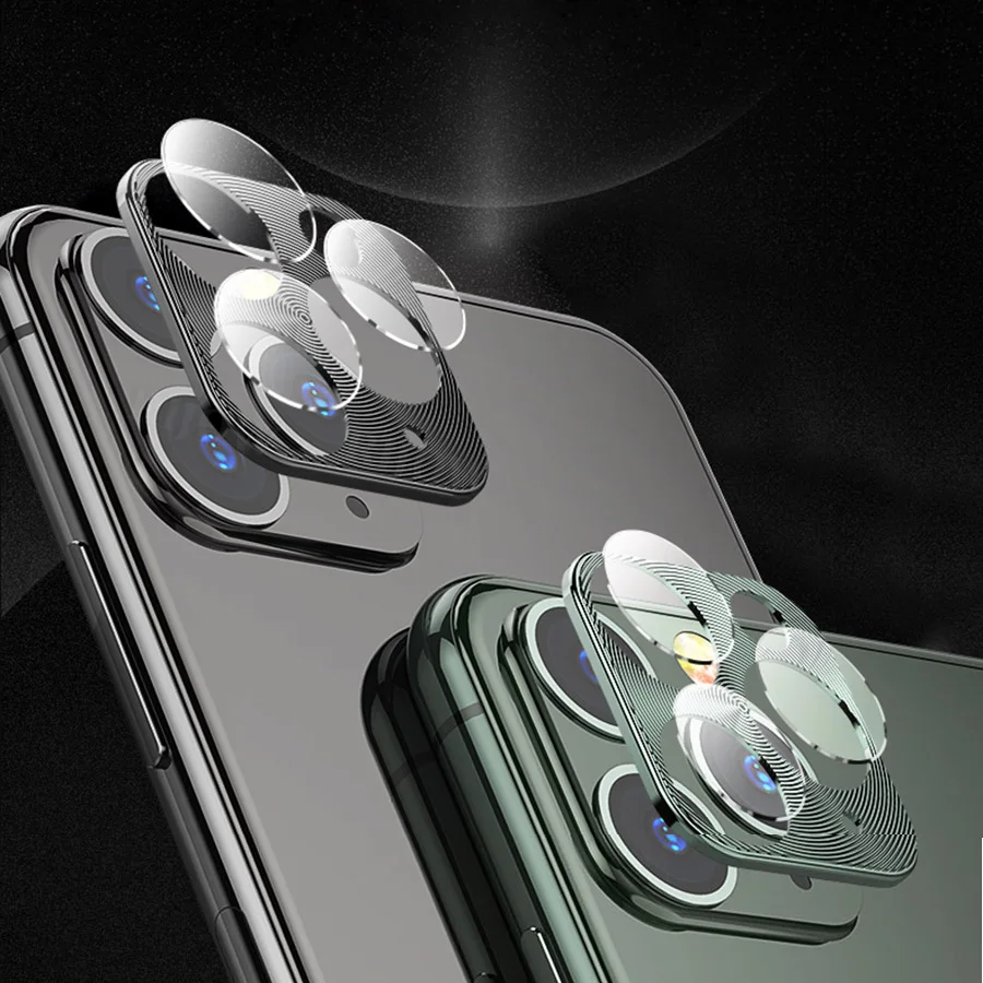 2 в 1 для iPhone 11 Pro Max камера Len защита экрана стекло защитное кольцо чехол для iPhone 11 объектив камеры 11Pro Max