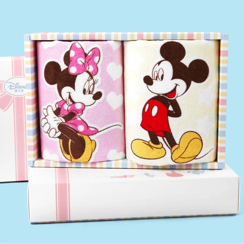  Disney Cartoon Print Child Face Towel 100% Cotton Soft Children Hand Towel 25*50cm Gift Boxes Drops