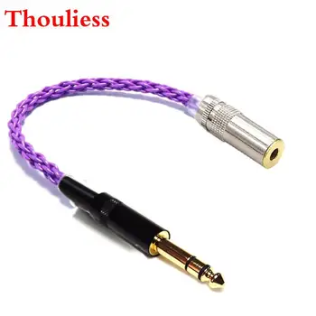 

Thouliess HIFI 6.35mm TRS Male to 4.4mm Balacned Female Audio Adapter Cable Silver plated 4.4mm to 6.35mm Adapter Connector