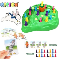 Juego de ajedrez con trampa para conejos para niños, juguete educativo interactivo de inteligencia para padres e hijos, aventura de zanahoria, regalo