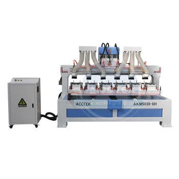 Online Angepasst Tennis Paddle Bohren Maschine Mini Multi Spindeln Carbon Strand Tennis SchlÀger Cnc Router AKM5030-6H