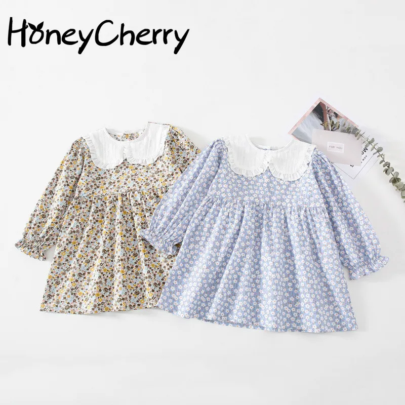 

Girls Dress 2020 New Korean Style Children's Autumn Baby Girl Lapel Princess Dress toddler girl dresses