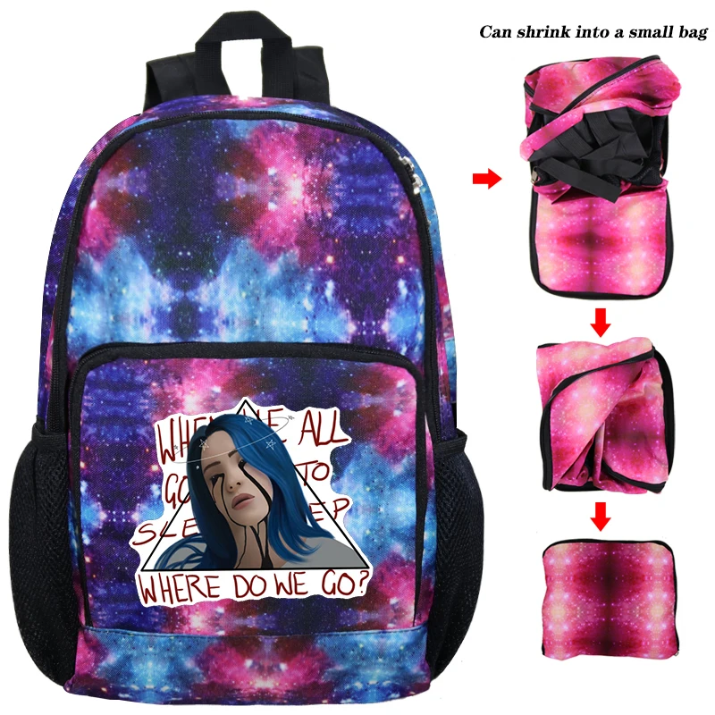 Sac Dos Mochila Billie Eilish рюкзаки для школы для подростков девочек складные сумки для мальчиков женские рюкзаки дорожная сумка для ноутбука - Цвет: C8
