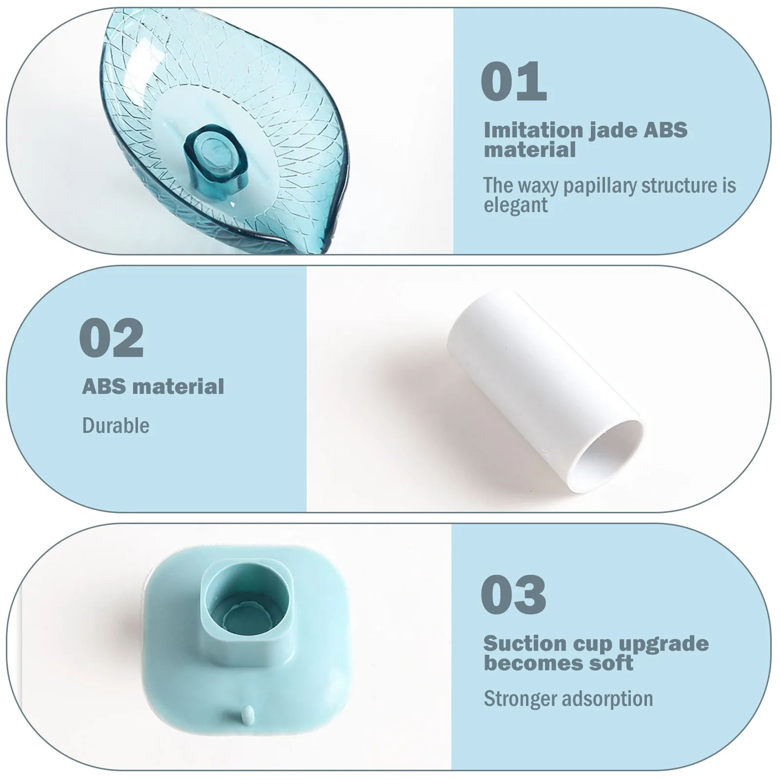 Leaf Shape Soap Dish For Bathroom Shower Suction cup Soap Holder Imitation  jade material Sponge Drain Rack Bathroom Accessorie
