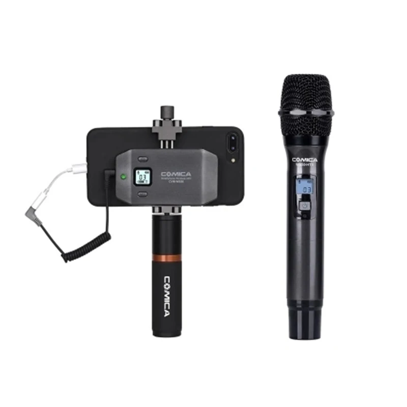  Comica Cvm-Ws50H Smartphone Wireless Microphone + Hand-Held Transmitter 6 Channels / Lcd Screen / 6