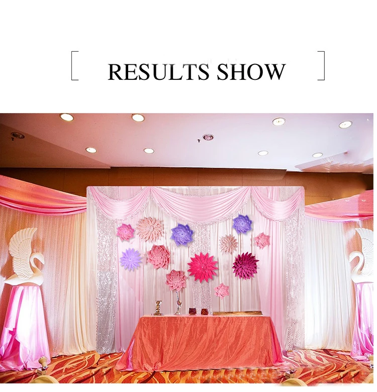 Сделай Сам medio hecho gigante papel искусственный flor boda fiesta telón de fondo pared Decoration grande papel flores cabeza Fotografia