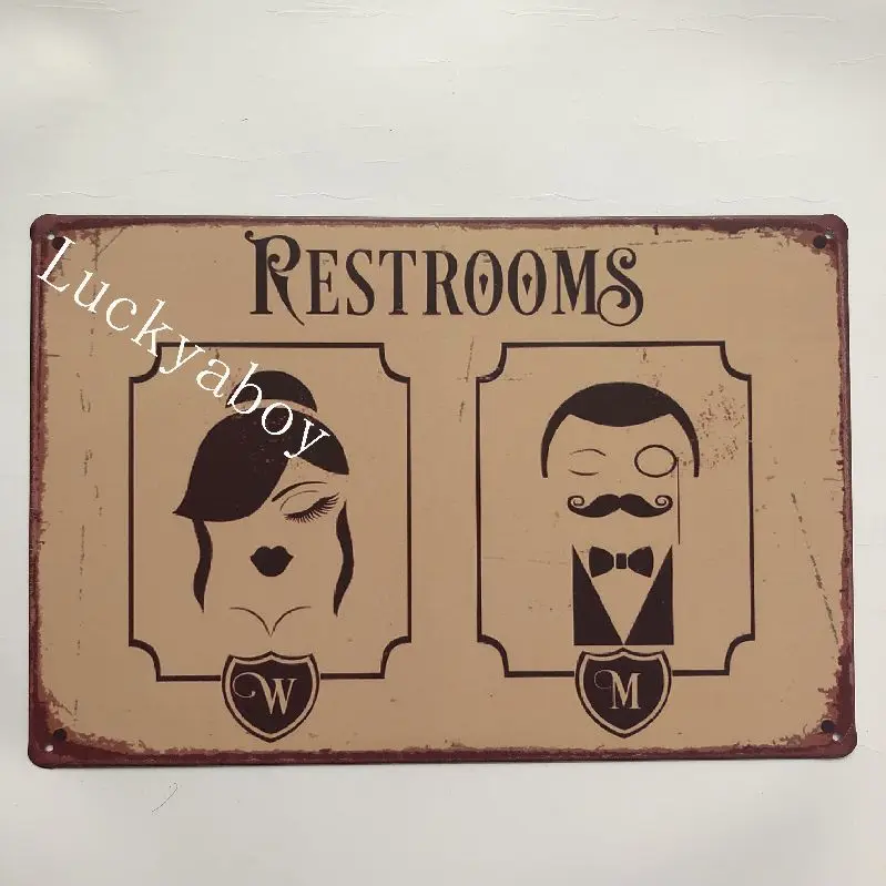 [Luckyaboy] винтажная собачья кошечка Toliet Туалет Тинтин Tiki бар Wifi металлическая жестяная вывеска настенный художественный постер винтажная вывеска Бар Кафе Гараж Декор - Цвет: 5