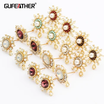 

GUFEATHER M472,stud earring,jewelry accessories,diy pearl pendant,copper metal,hand made,diy earring,jewelry making,10pcs/lot