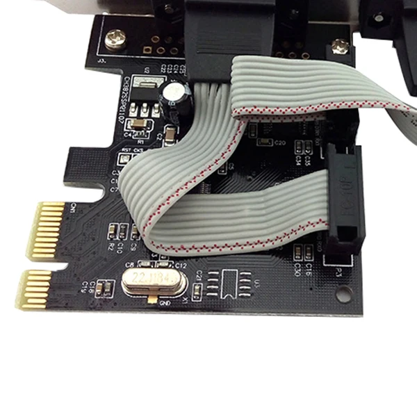 RS232 черный с диском расширения карты высокоскоростной добавить на WCH382L 9 Pin PCI-E последовательный порт плата Мини Прочный компьютерный адаптер