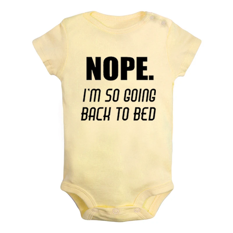JcBaby1225YD Nope фонетический символ, красная печать, печать, Nope, Одежда для новорожденных мальчиков и девочек, комбинезон с принтом, боди для младенцев, одежда с короткими рукавами - Цвет: JcBaby1225YD