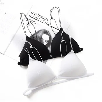 

New Arrival Sexy Triangle Cup Push Up Bra Front Closure Wireless Women Bralette For Women Seamless Adjusted-straps Bra
