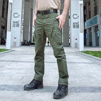 

Camouflage Tactical Pants Waterproof Military Cargo Pants Men Army Combat Multi-pocket Casual Mens Trousers