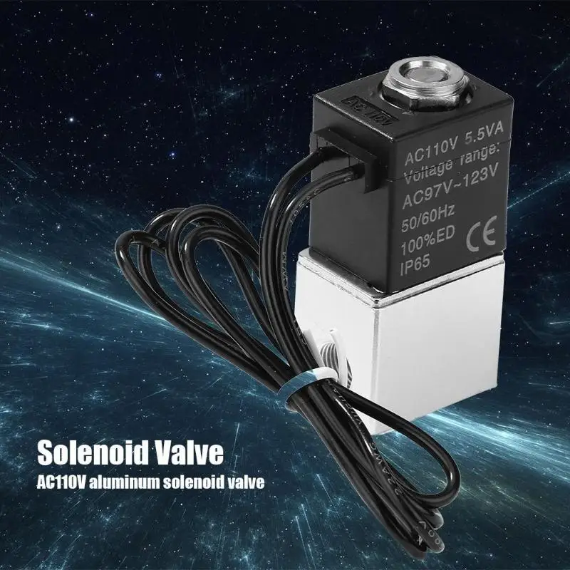 AC110V 2 Way N/C пластиковый клапан соленоидной воды двухзначный двухсторонний прямой вид действия для управления электрическим оборудованием