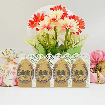 

10pcs Lucky Gift Metal Horseshoe Tag Hanging Craft Wedding Favors For Guest Birthday Anniversary Souvenir Wedding Party Supplies
