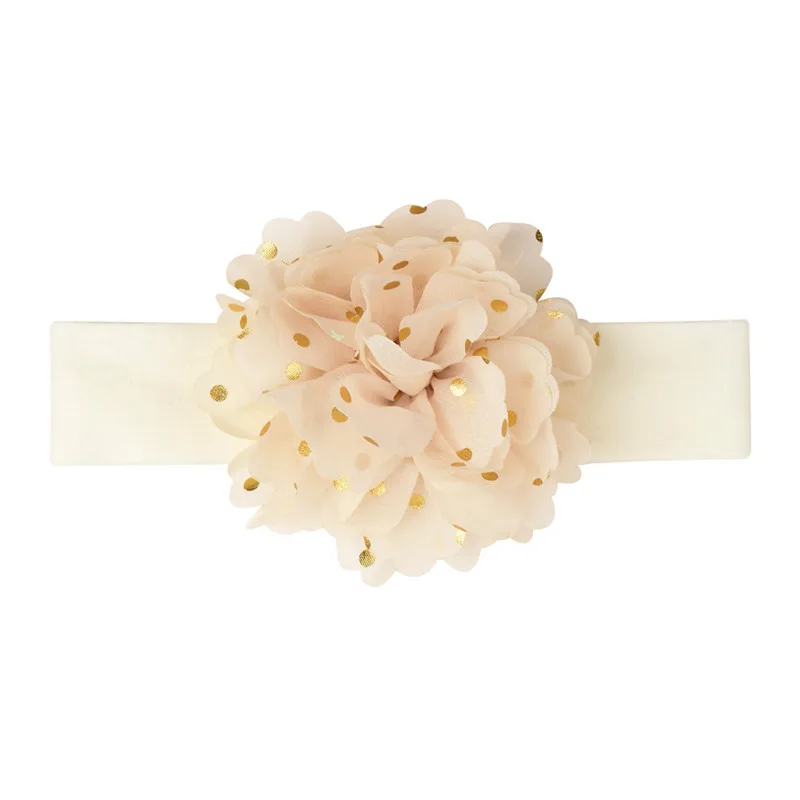 12 шт./компл. 6,7 дюймов прекрасное платье с цветочным узором для детей, повязка на голову, повязка для малышей с эластичной резинкой для маленьких девочек с повязкой на голову для новорожденных из шифона детская лента для волос аксессуары для фотостудии
