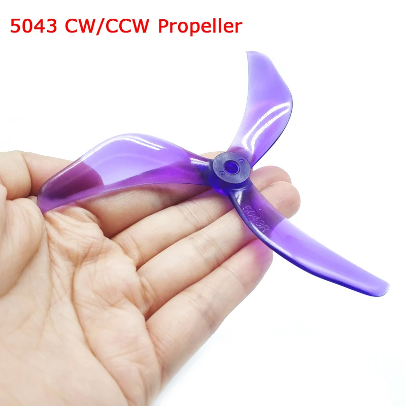 5043 пропеллер 5x4 &quot3 Лопасти Tri-Blade Prop CW/CCW для FPV гоночного дрона квадрокоптера QAV 210