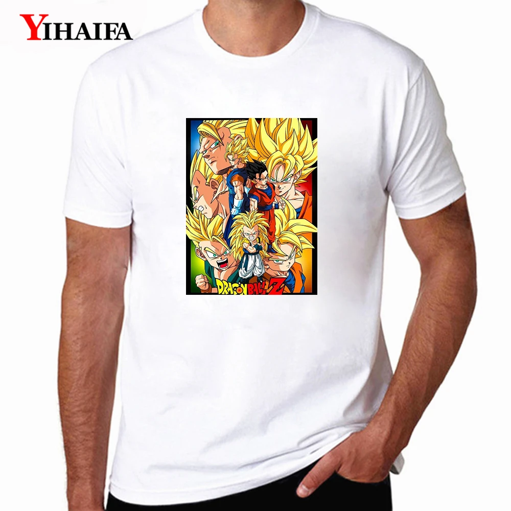 

Casual Men T-Shirt Galaxy Goku Saiyan Graphics Tees Short Sleeve Casual Tops Mens Funny T Shirts Undershirt Tee