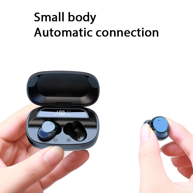 Bluetooth наушники с сенсорным управлением TWS 5,0 6D стерео Hi-Fi супербасы гарнитура Авто пара Binarual наушники с зарядным устройством 2600 мАч