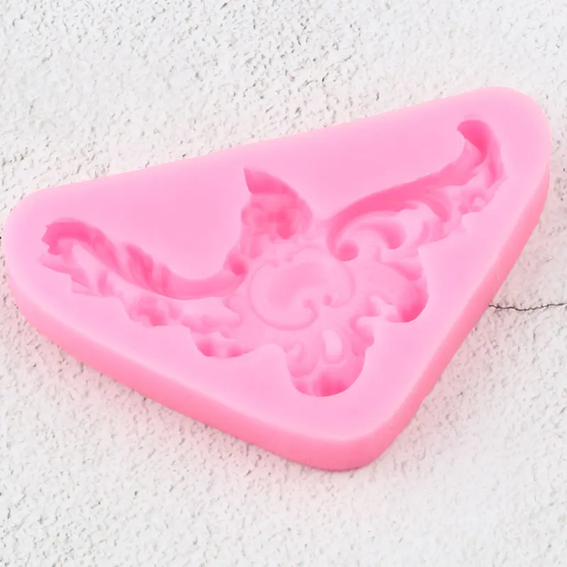 Sugarcraft цветок границы силиконовые формы барокко свиток рельеф набор для работы с мастикой «сделай сам» инструменты для украшения торта конфеты шоколадная мастика формы