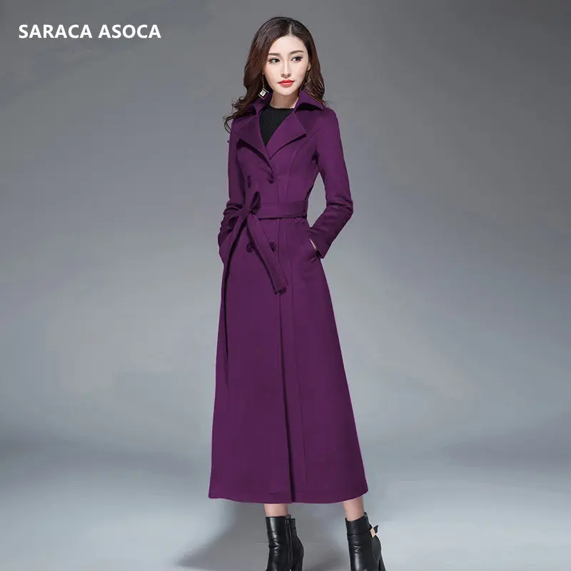 Fashion Double Breasted Slim Winter Coat Women Plus Size XXXL Long Seelve OverCoat Female Outwear For Girls