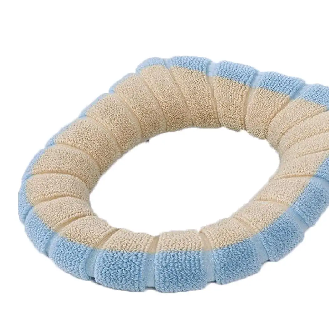 beige Подушка для сиденья унитаза, прочная, мягкая, очищаемая, самоприлипающая, для дома, полное покрытие, пэчворк, современный, для дома, поставка 8 видов цветов, крышка для унитаза - Цвет: beige