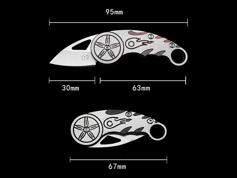 Swaboo D2 стальной мини размер складной нож из нержавеющей стали Ручка уличный карманный нож Портативный ножей для переноски с отверстием для шнурка