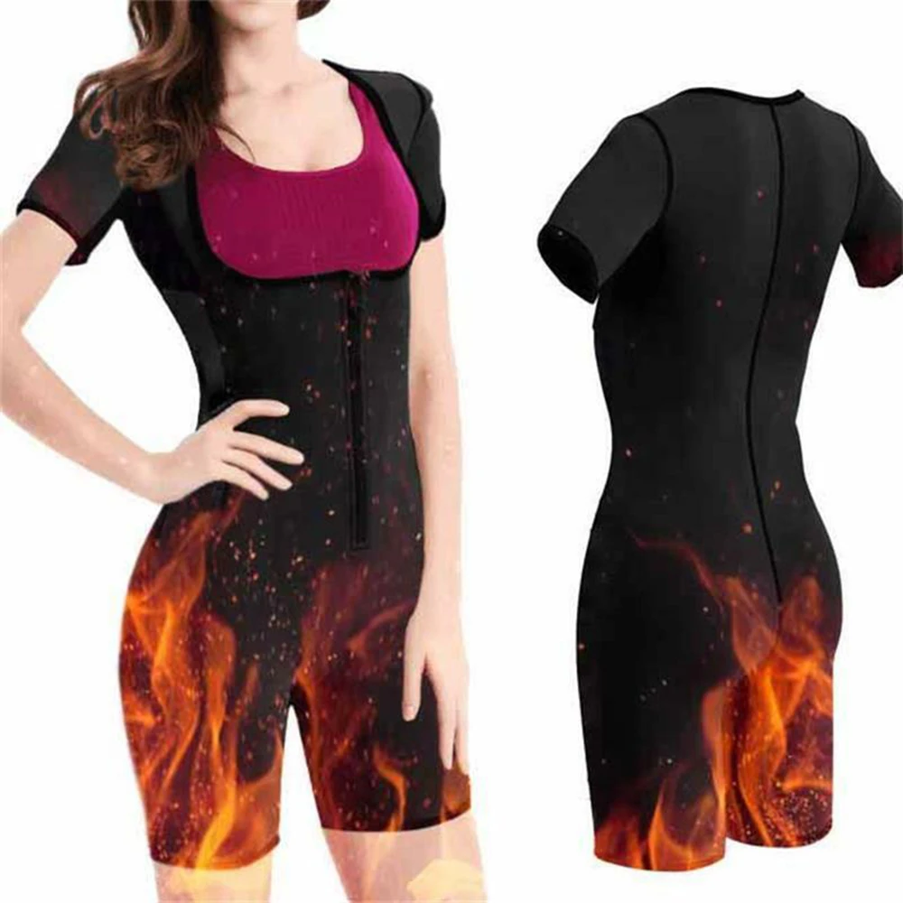 Neoprene Sauna Suit For Women Full Body Shaper Waist Trainer Body Shaper Corset Slimming Belt Postpartum Belly Modeling Strap