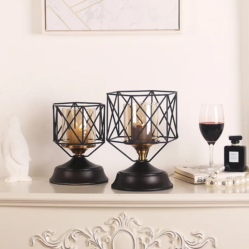 

Europe Creative Iron Arts Vintage Candle Holders Metal Cage Luxury Practical Candelabra Ornaments Bougeoir Home Decore EC50LZ